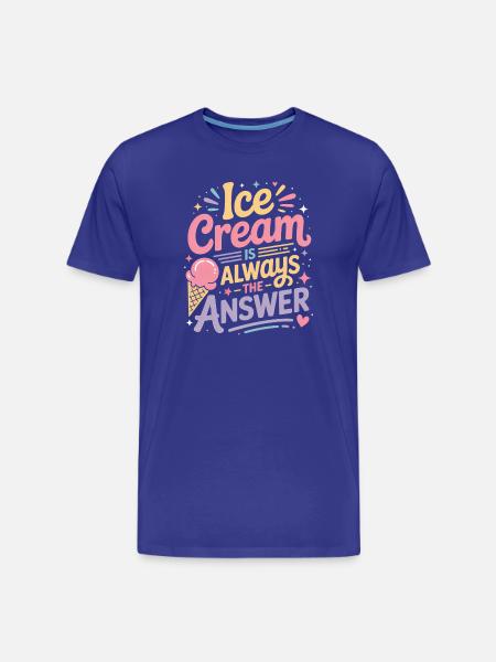 eiscreme Sprüche Eis Lustiges Kayak Geschenk - Men's Premium Organic T-Shirt - royal blue