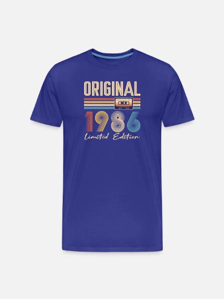 40-jähriges Jubiläum Originalgeschenk 1986 - Männer Premium Bio T-Shirt - Königsblau