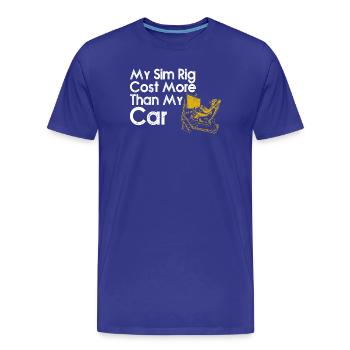 Sim-Rig kostete mehr als mein Auto - Männer Premium Bio T-Shirt - Königsblau - Vorne - Damien (186cm)