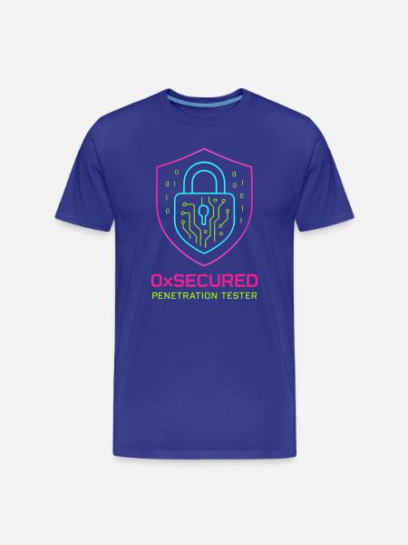 Shield 0xSecure Cyber-Penetrationstester - Männer Premium Bio T-Shirt - Königsblau