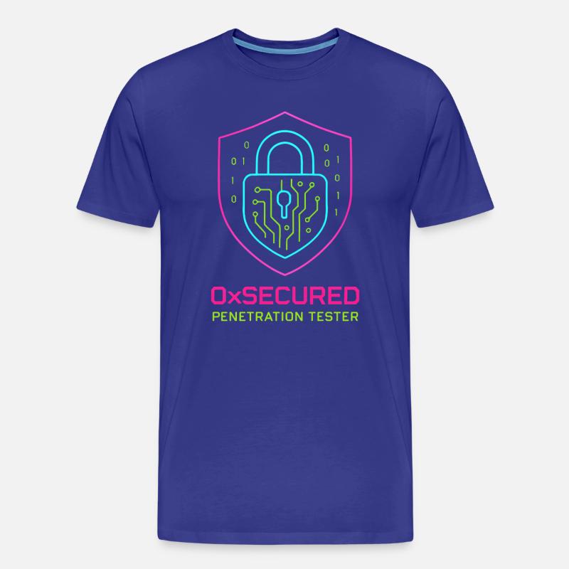 Shield 0xSecure Cyber-Penetrationstester - Männer Premium Bio T-Shirt - Königsblau