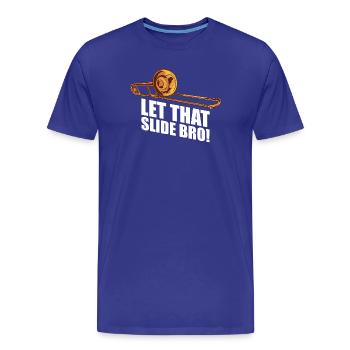 Laisse ce tromboniste glisser - T-shirt bio Premium Homme - bleu roi - Devant - Damien (186cm)