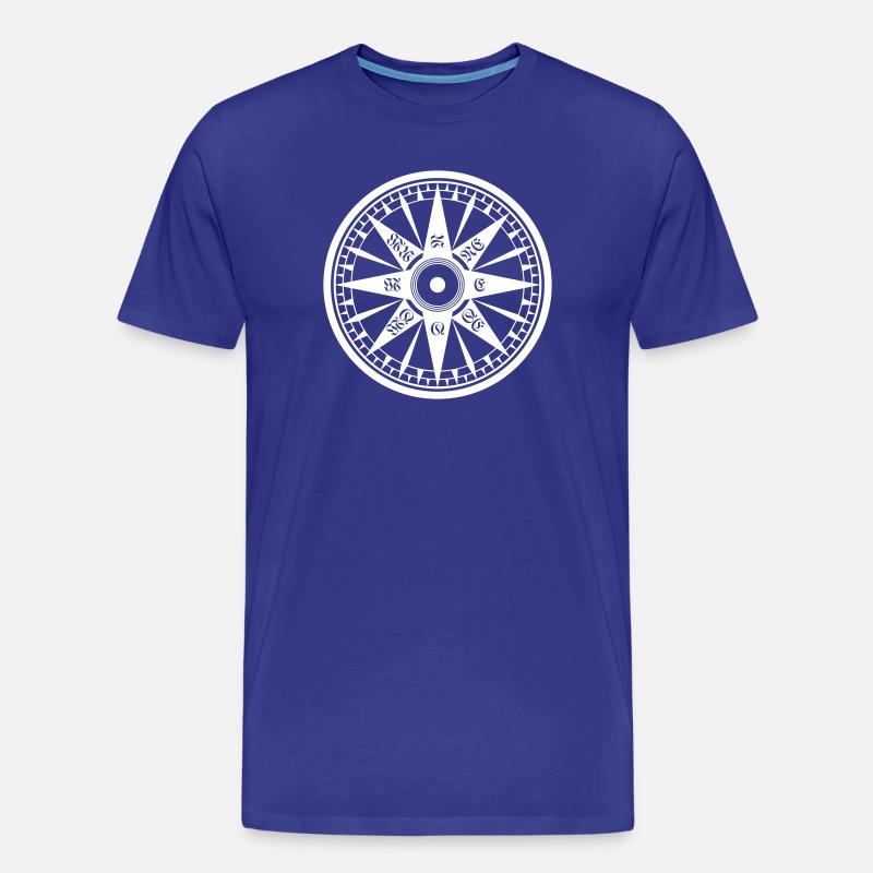 Compass – Wind Rose, Ship's Compass - Men's Premium Organic T-Shirt - royal blue