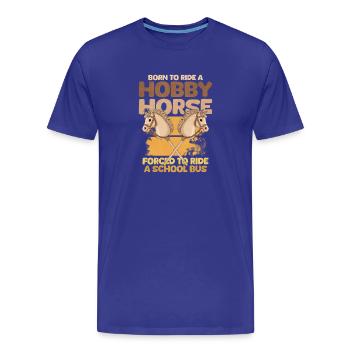 Hobby Horse Schulbus - Männer Premium Bio T-Shirt - Königsblau - Vorne - Damien (186cm)