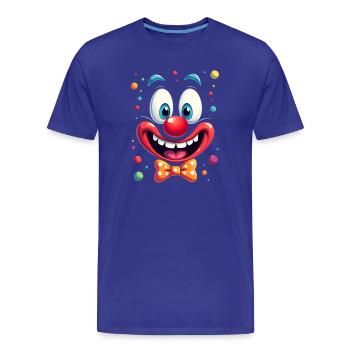 Déguisement de clown de carnaval Carnaval Carnaval - T-shirt bio Premium Homme - bleu roi - Devant - Damien (186cm)