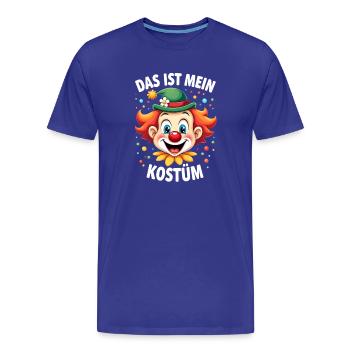 Déguisement de clown de carnaval Carnaval Carnaval - T-shirt bio Premium Homme - bleu roi - Devant - Damien (186cm)