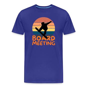 Snowboarding Board Meeting - Men's Premium Organic T-Shirt - royal blue - Front - Damien (186cm)