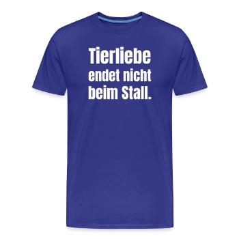 L’amour des animaux ne s’arrête pas à l’écurie - T-shirt bio Premium Homme - bleu roi - Devant - Damien (186cm)