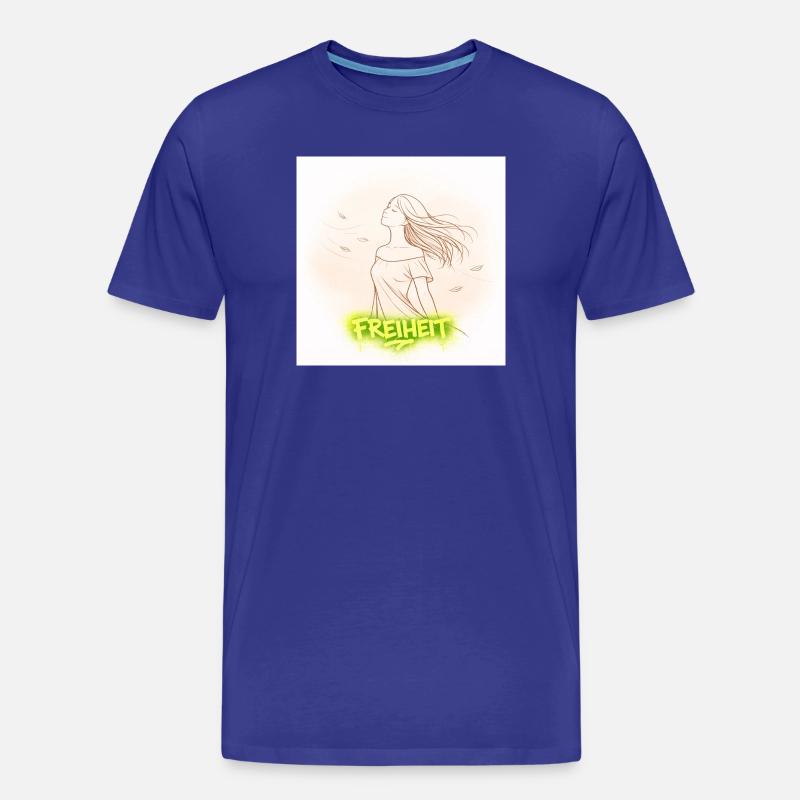 La liberté dans le vent - T-shirt bio Premium Homme - bleu roi