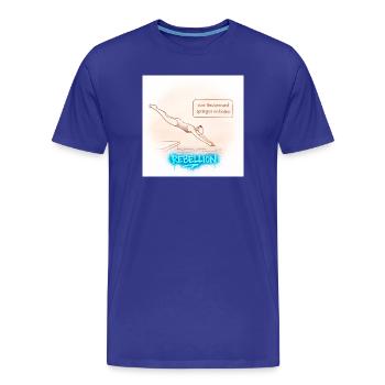 Beckenrand Rebellion  - Männer Premium Bio T-Shirt - Königsblau - Vorne - Damien (186cm)