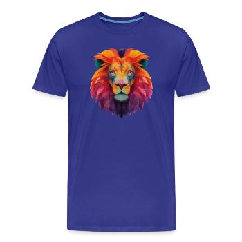 Lion - T-shirt bio Premium Homme - bleu roi - Devant - Damien (186cm)