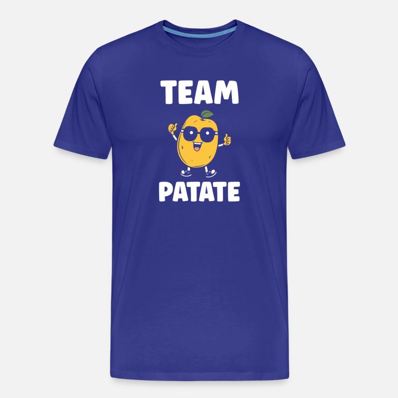 Team Potato Smiling Maskottchen - Männer Premium Bio T-Shirt - Königsblau