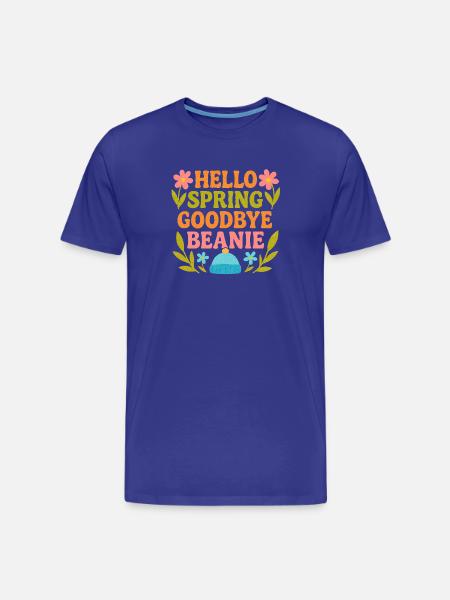 Bonjour Spring Goodbye Cap - T-shirt bio Premium Homme - bleu roi