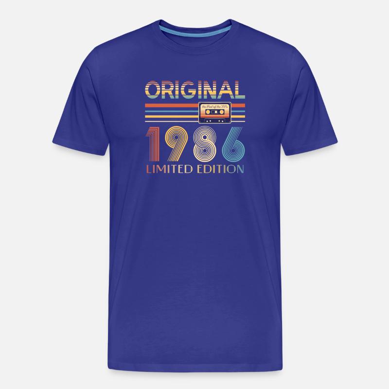 40-jähriges Jubiläum Originalgeschenk 1986 - Männer Premium Bio T-Shirt - Königsblau