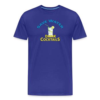 COCKTAILS - Männer Premium Bio T-Shirt - Königsblau - Vorne - Damien (186cm)
