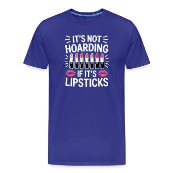 Présents drôles de rouge à lèvres - T-shirt bio Premium Homme - bleu roi - Devant - Damien (186cm)