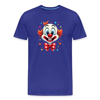 Déguisement de clown de carnaval Carnaval Carnaval - T-shirt bio Premium Homme - bleu roi - Devant - Damien (186cm)