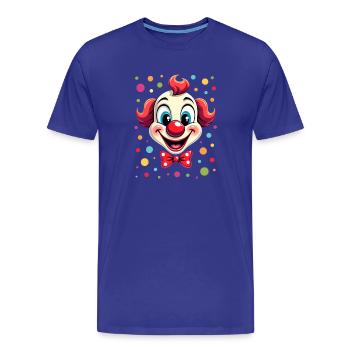 Déguisement de clown de carnaval Carnaval Carnaval - T-shirt bio Premium Homme - bleu roi - Devant - Damien (186cm)