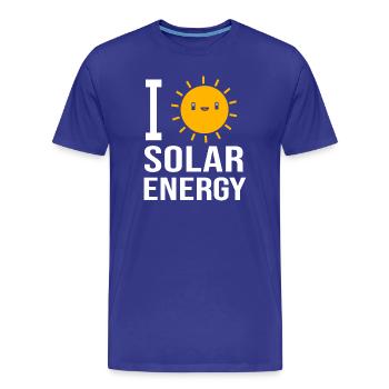 Solaire Durabilité Énergies renouvelables - T-shirt bio Premium Homme - bleu roi - Devant - Damien (186cm)