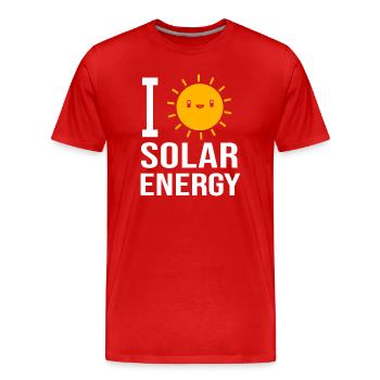 Solar Sustainability Renewable energies - Men's Premium Organic T-Shirt - red - Front - Damien (186cm)