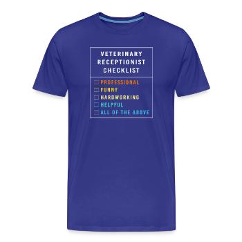 Tierarzt Rezeptionist Veterinär Sekretärin - Männer Premium Bio T-Shirt - Königsblau - Vorne - Damien (186cm)