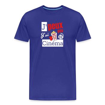 Ich kann kein Kino haben. - Männer Premium Bio T-Shirt - Königsblau - Vorne - Damien (186cm)