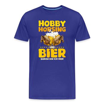 45 Passe-temps et bière C’est pour ça que je suis là - T-shirt bio Premium Homme - bleu roi - Devant - Damien (186cm)
