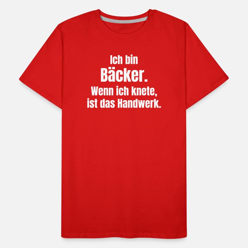 Bäcker: Knettechnik als Handwerk Männer Premium Bio T-Shirt