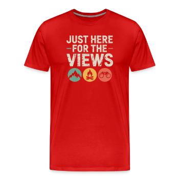 Graphisme des vues extérieures - T-shirt bio Premium Homme - rouge - Devant - Damien (186cm)