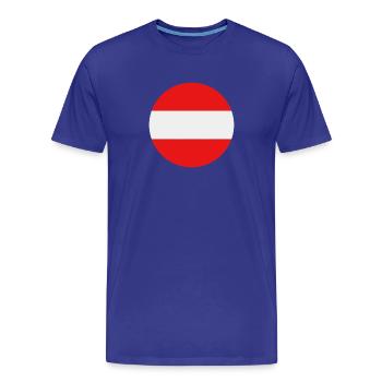 Drapeau rond de l’Autriche - T-shirt bio Premium Homme - bleu roi - Devant - Damien (186cm)