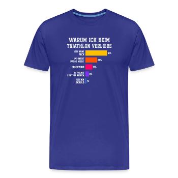 Why I lose at triathlon Triathlon - Men's Premium Organic T-Shirt - royal blue - Front - Damien (186cm)