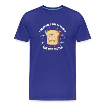 Glutenfrei Humor - Lustiges Brot gegen Gluten - Männer Premium Bio T-Shirt - Königsblau - Vorne - Damien (186cm)
