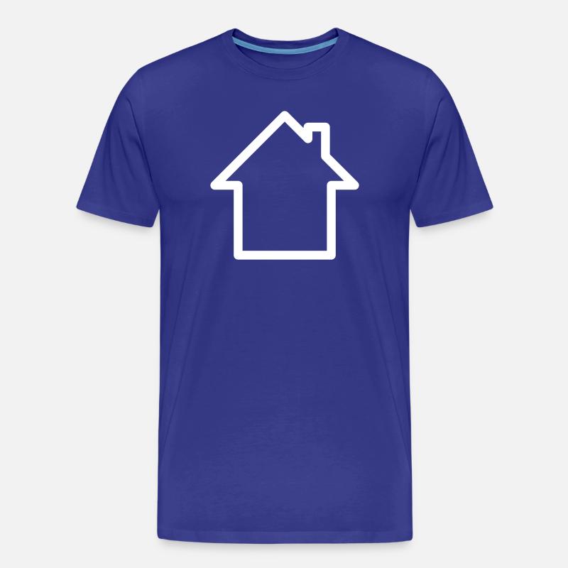 Logo: Haus mit Schornstein - Männer Premium Bio T-Shirt - Königsblau