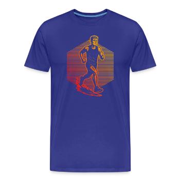 Un motif réservé aux races - T-shirt bio Premium Homme - bleu roi - Devant - Damien (186cm)