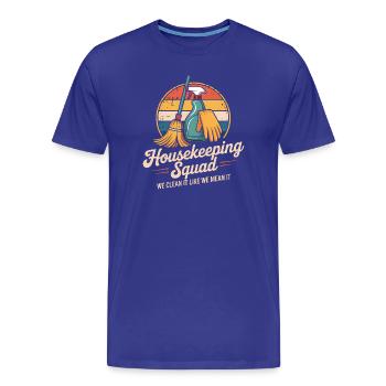 Conception de nettoyage amusante - T-shirt bio Premium Homme - bleu roi - Devant - Damien (186cm)
