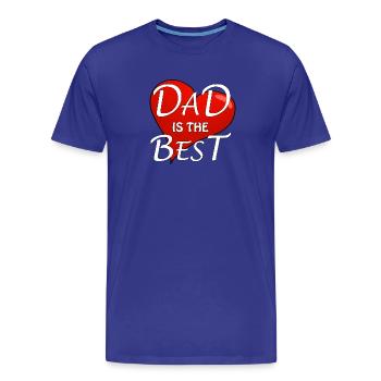 DAD IS THE BEST - Männer Premium Bio T-Shirt - Königsblau - Vorne - Damien (186cm)