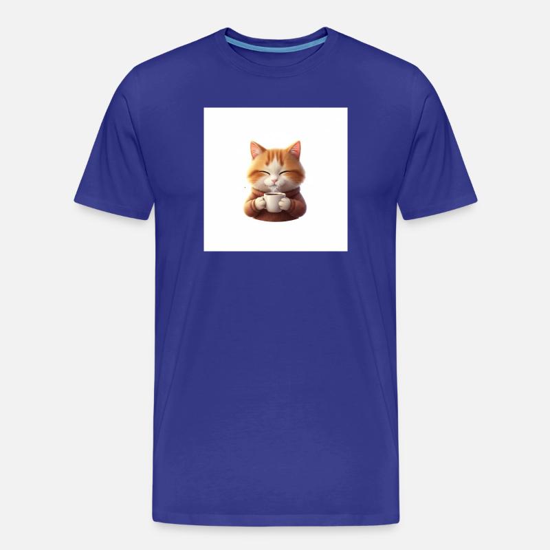 Kuschelkätzchen Kaffeezauber - Männer Premium Bio T-Shirt - Königsblau