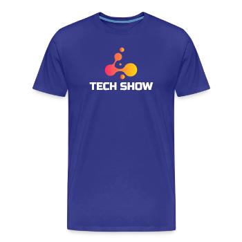 T-shirt néon Blob du Salon Tech - T-shirt bio Premium Homme - bleu roi - Devant - Damien (186cm)