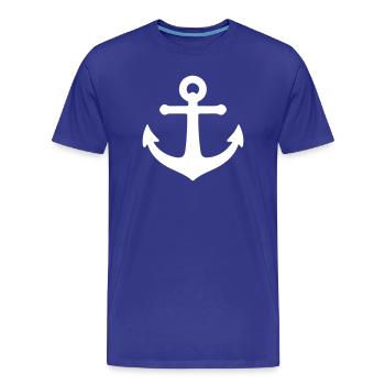 Anker Symbol - Männer Premium Bio T-Shirt - Königsblau - Vorne - Damien (186cm)
