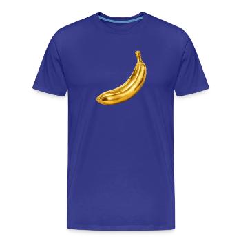 Goldene Banane - Männer Premium Bio T-Shirt - Königsblau - Vorne - Damien (186cm)