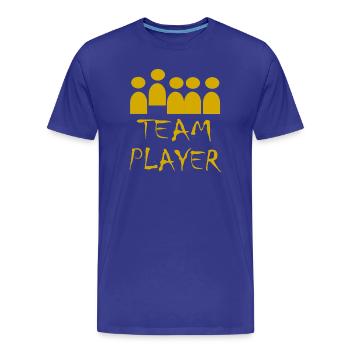 Team Player Silhouette - Men's Premium Organic T-Shirt - royal blue - Front - Damien (186cm)