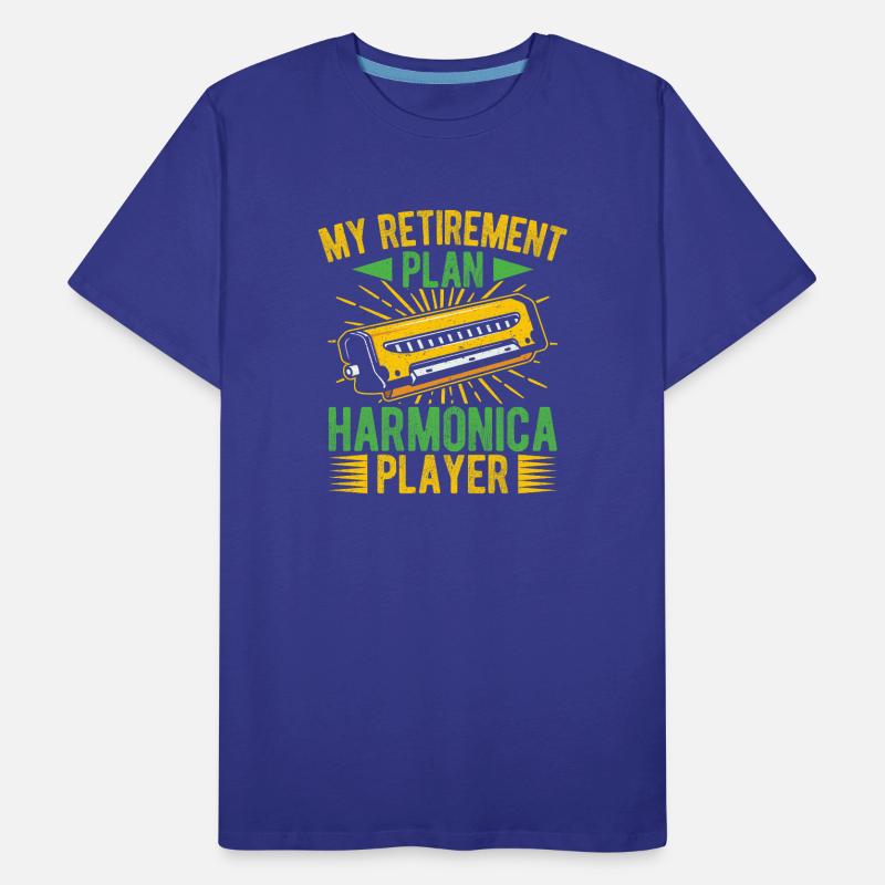 Funny Harmonica Player Retirement Plan Player Männer Premium Bio T-Shirt
