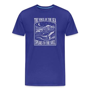 Ästhetischer Wal für Meeresleben – Ozeankunst - Männer Premium Bio T-Shirt - Königsblau - Vorne - Damien (186cm)