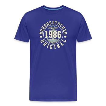 40. Geburtstag 2026 Norddeutsches Original Männer - Männer Premium Bio T-Shirt - Königsblau - Vorne - Damien (186cm)