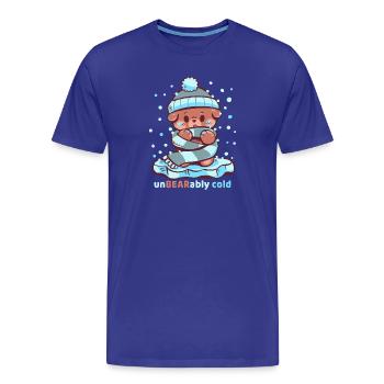 Unbearably Cold - Men's Premium Organic T-Shirt - royal blue - Front - Damien (186cm)