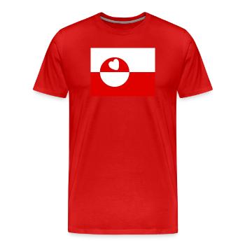 Greenland - Men's Premium Organic T-Shirt - red - Front - Damien (186cm)