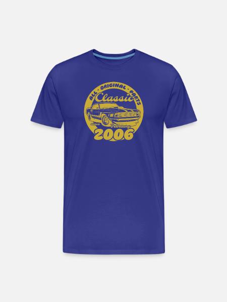 20th Birthday - Classic Musclecar 02/2006 - Men's Premium Organic T-Shirt - royal blue