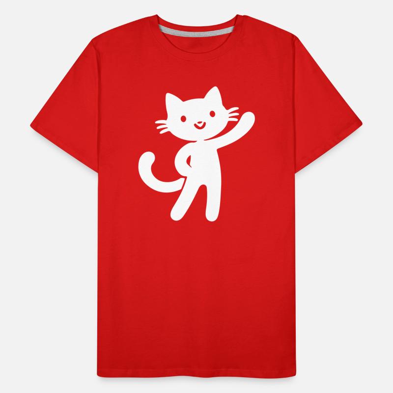 Katze Niedlich Männer Premium Bio T-Shirt