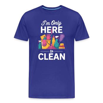 Cleaning Team Household Humor Motif - Men's Premium Organic T-Shirt - royal blue - Front - Damien (186cm)