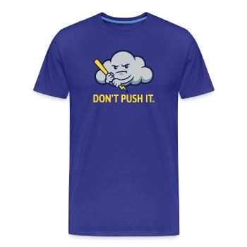 Die Warnung vor grummeligen Sturmwolken - Männer Premium Bio T-Shirt - Königsblau - Vorne - Damien (186cm)